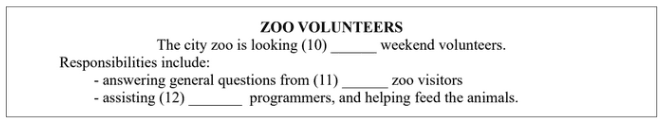 Hình ảnh minh họa cho câu hỏi: Read the following advertisement/school announcement and mark the letter A, B, C, or D on your answer sheet to indicate the correct option that best fits each of the numbered blanks.Question 10: